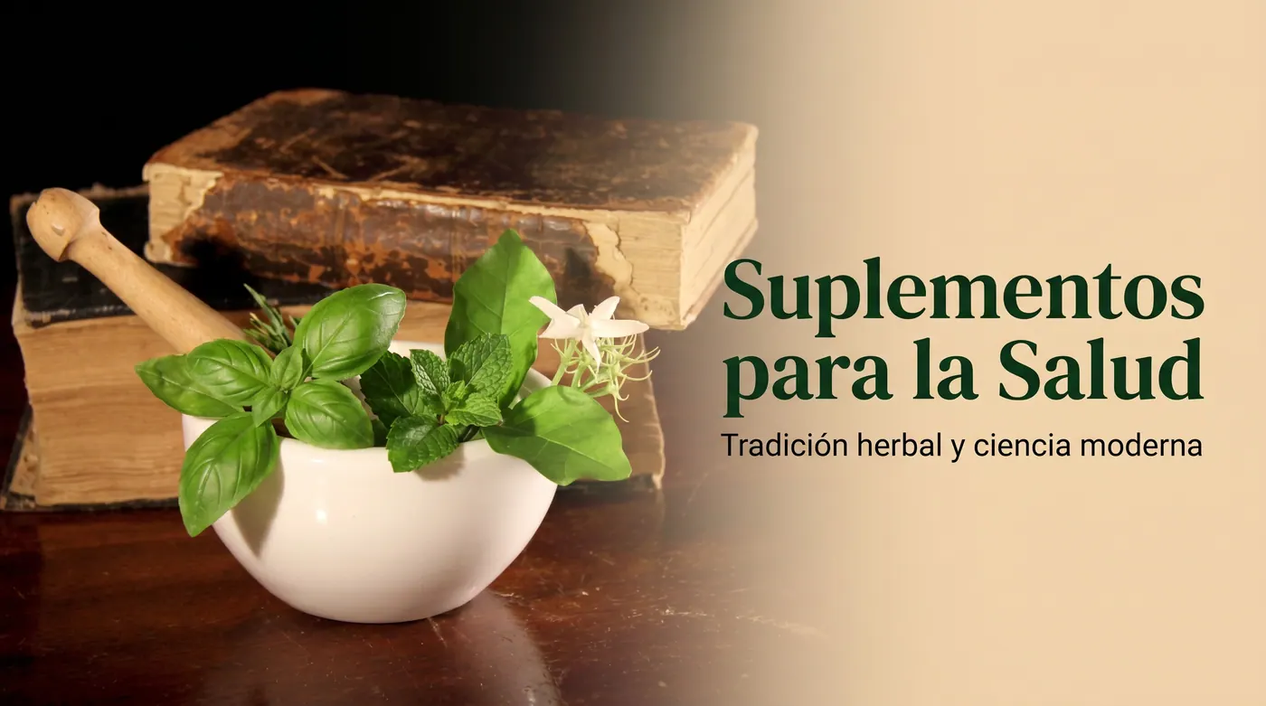 Suplementos alimenticios en mesa familiar mexicana